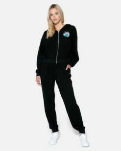 Protect The Sea Crop Zip Up Hoodie -HURLEY Sales hu056f3 black 4