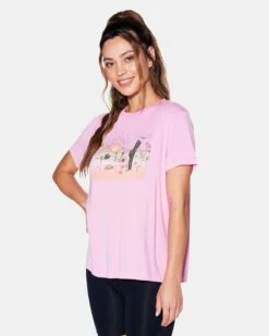 Homeward Bound Girlfriend Tee -HURLEY Sales hu076k3 orchid 3