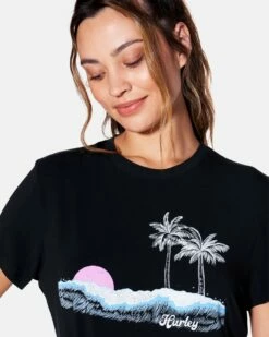 Wavestorm Girlfriend Tee 10 Wavestorm Girlfriend Tee -HURLEY Sales hu077k3 black 4