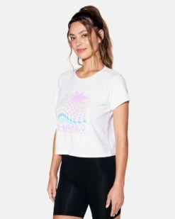 Checkered Beach Baby Tee -HURLEY Sales hu083k3 white 3