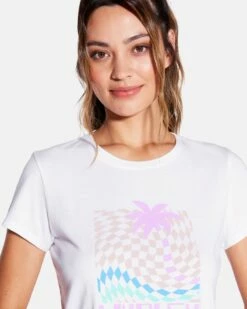 Checkered Beach Baby Tee -HURLEY Sales hu083k3 white 4