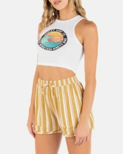Sand Circle Cropped Baby Tank 9 Sand Circle Cropped Baby Tank -HURLEY Sales hu085k3 white 03